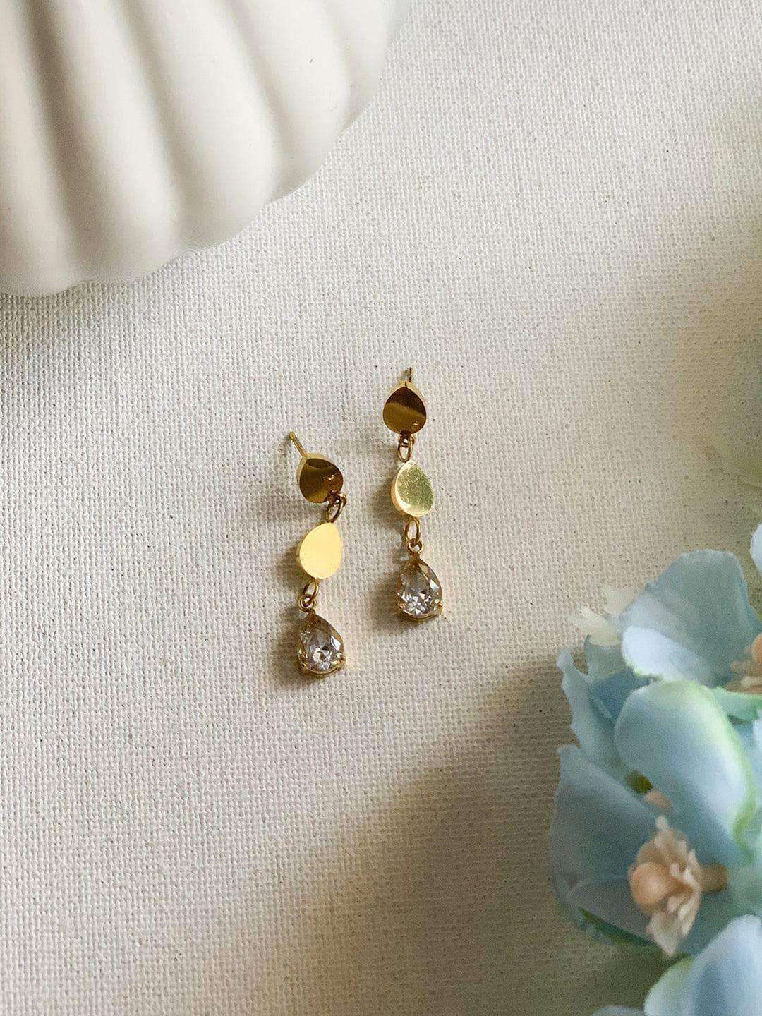 Ishhaara Dangling Tear Drop Earrings