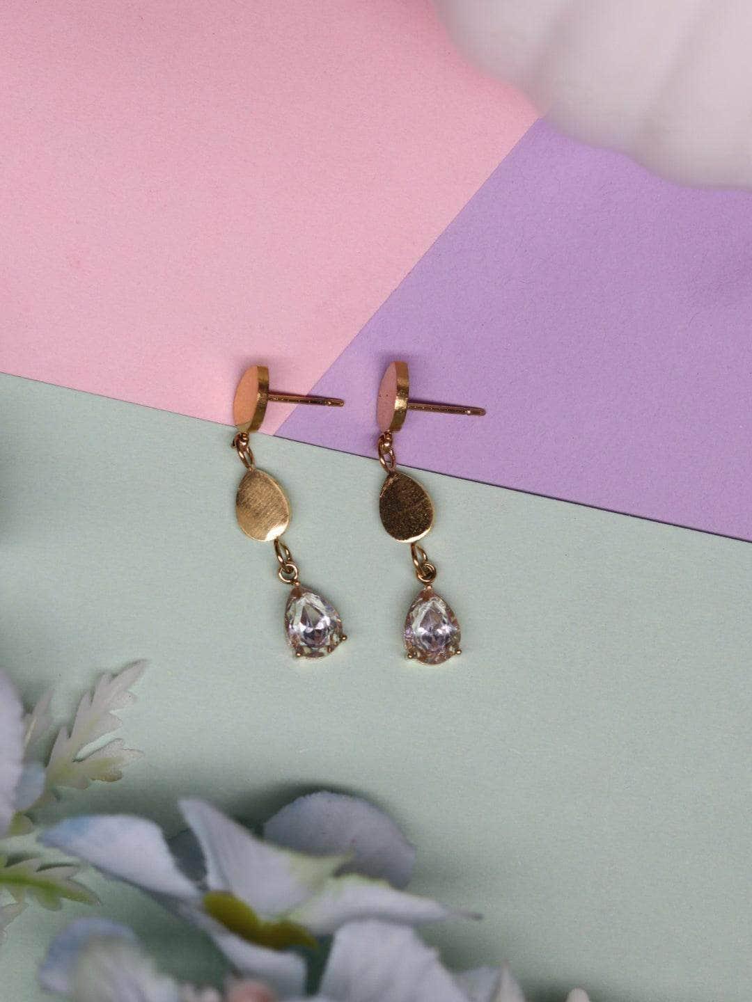 Ishhaara Dangling Tear Drop Earrings