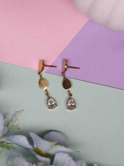 Ishhaara Dangling Tear Drop Earrings