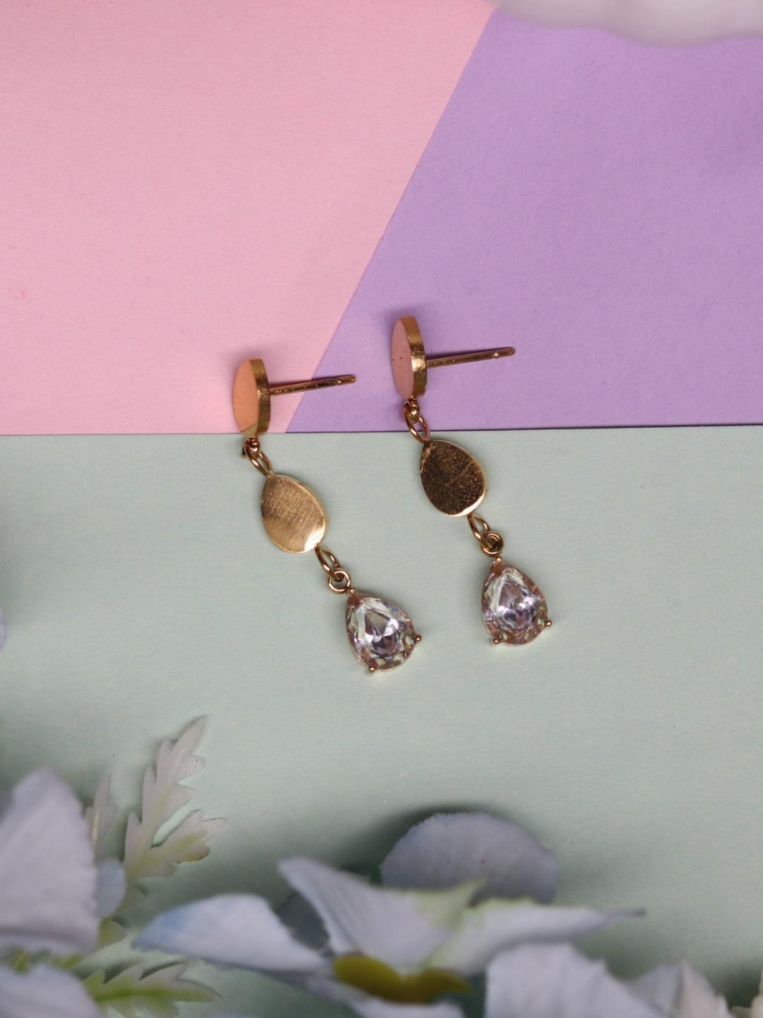 Ishhaara Dangling Tear Drop Earrings