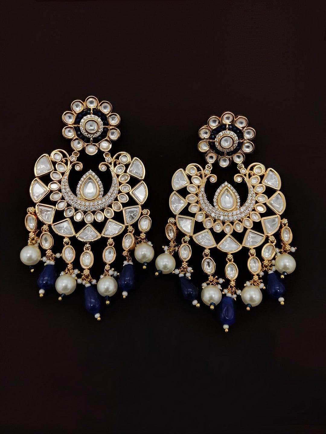 Ishhaara Full Stone Kundan Earrings