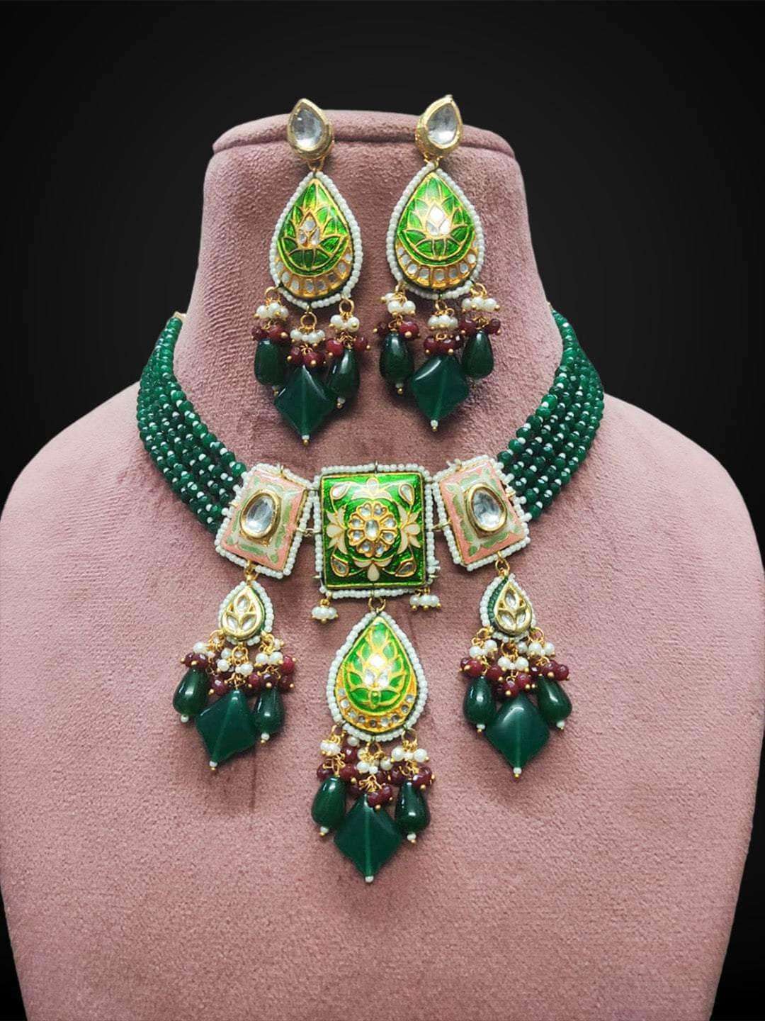 Ishhaara Drop Shaped Polki Kundan Choker