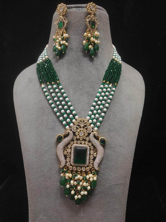 Ishhaara Minakari Long Kundan Necklace Set