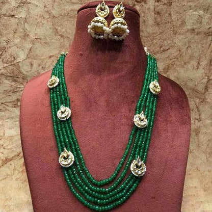 Ishhaara Onex Multi Drop Motif Necklace With Jumki