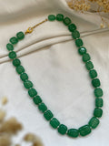 Ishhaara Dark Green Pearl Beaded Contemprorary Necklace