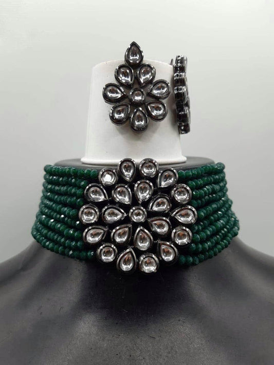 Ishhaara Victorian Patch Choker Set