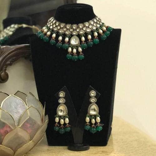 Ishhaara Victorian Polki Melon Necklace Set