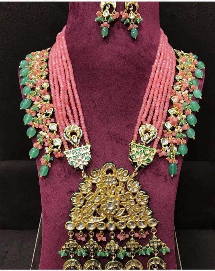 Ishhaara Triangular Pendant Rani Haar