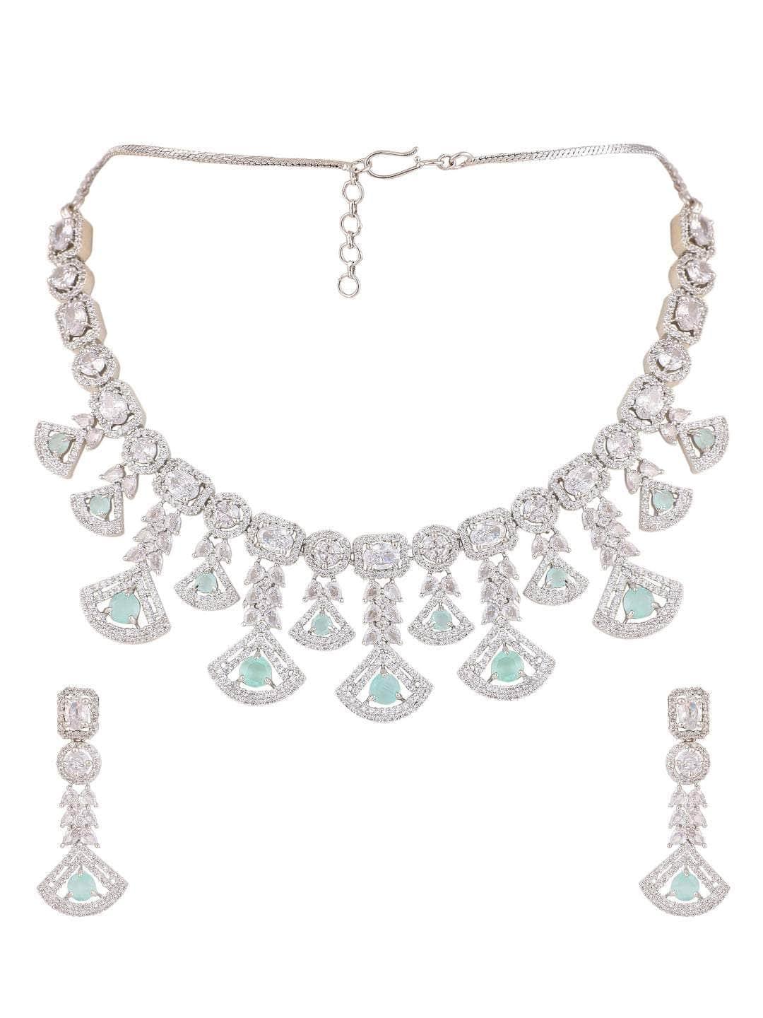 Ishhaara Dazzling Ad Stone Necklace Set