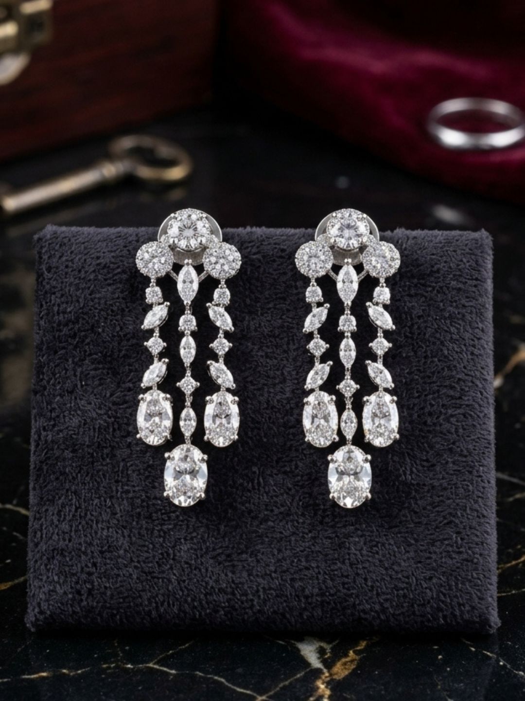 Ishhaara Dazzling Cascade Earrings