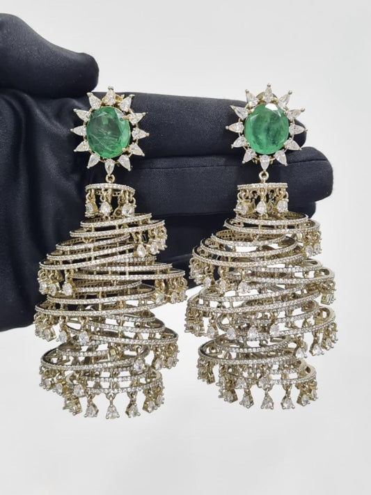 Ishhaara Dazzling Diamond Jhumka Earrings