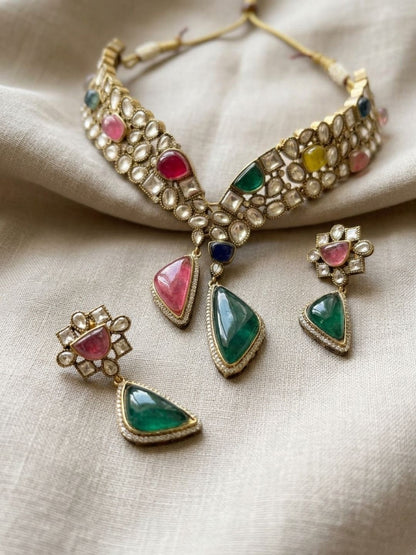 Ishhaara Dazzling Moissanite Necklace Set