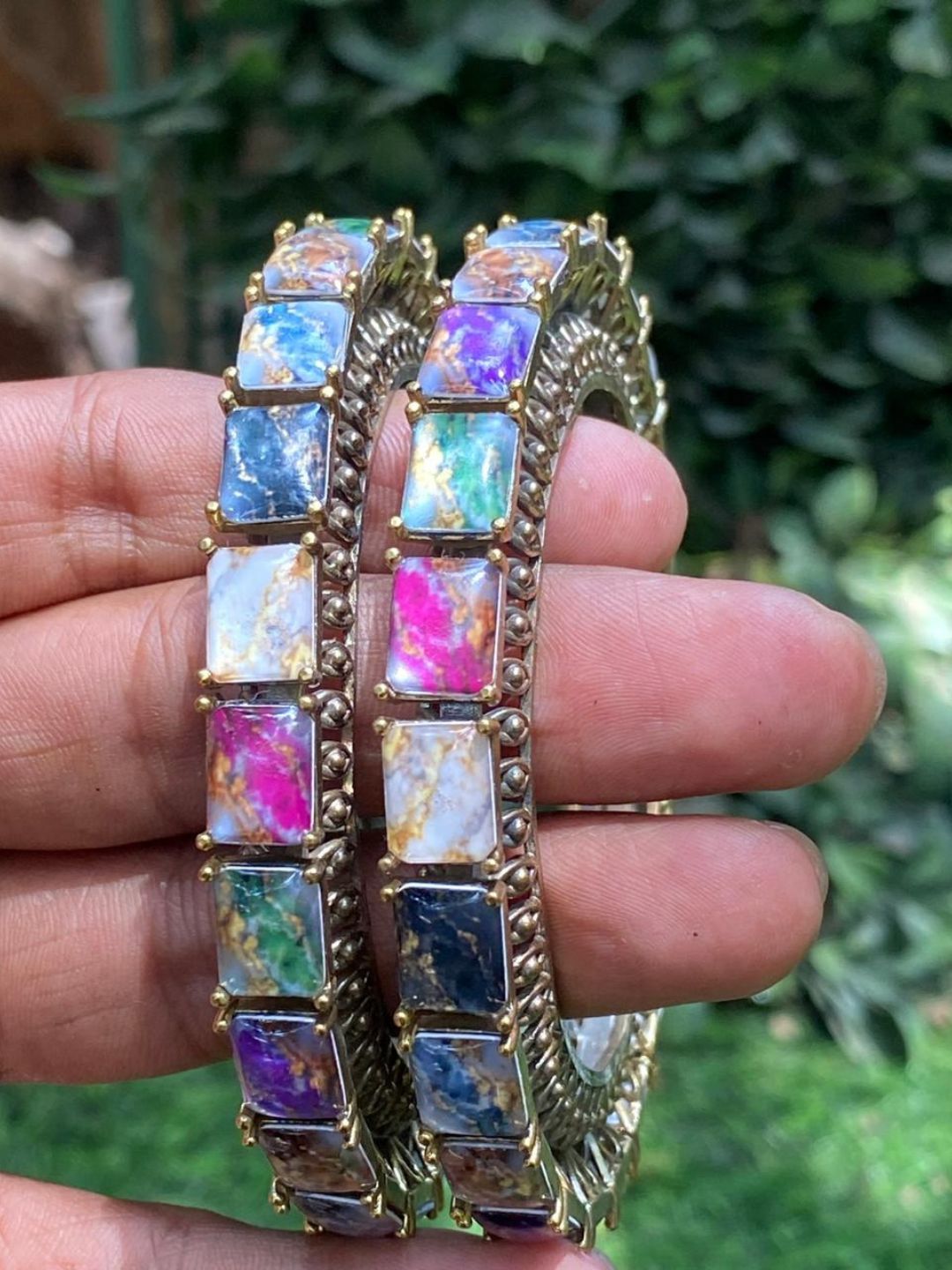 Ishhaara Dazzling Multi Stone Bangles