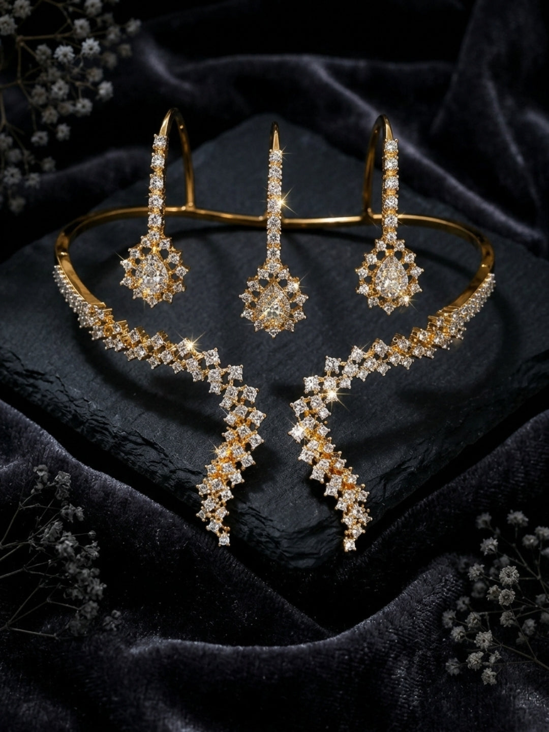 Ishhaara Dazzling Stone Studded Palm Cuff