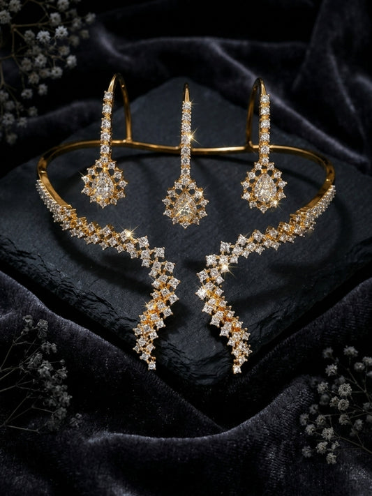 Ishhaara Dazzling Stone Studded Palm Cuff