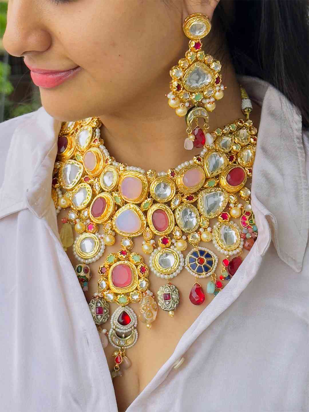 Ishhaara Deepika Padukone Inspired Polki Bridal Necklace