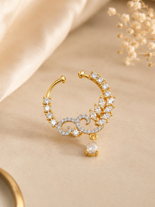 Ishhaara Delicate Stone Studded Nose Pin