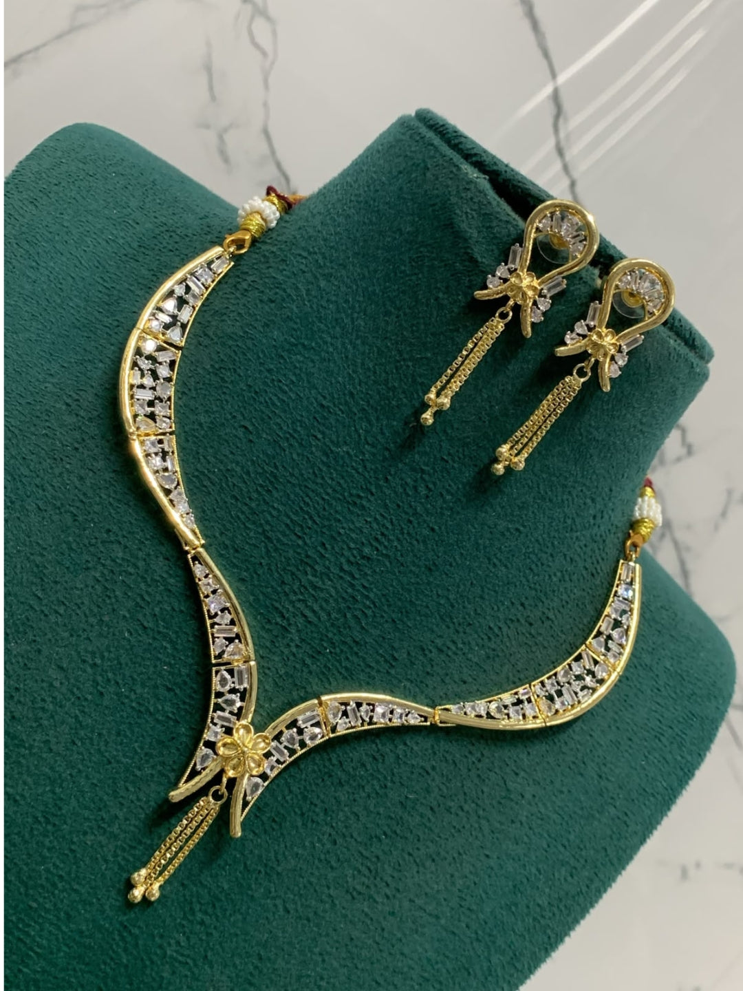 Ishhaara Designer Ad Studded Necklace
