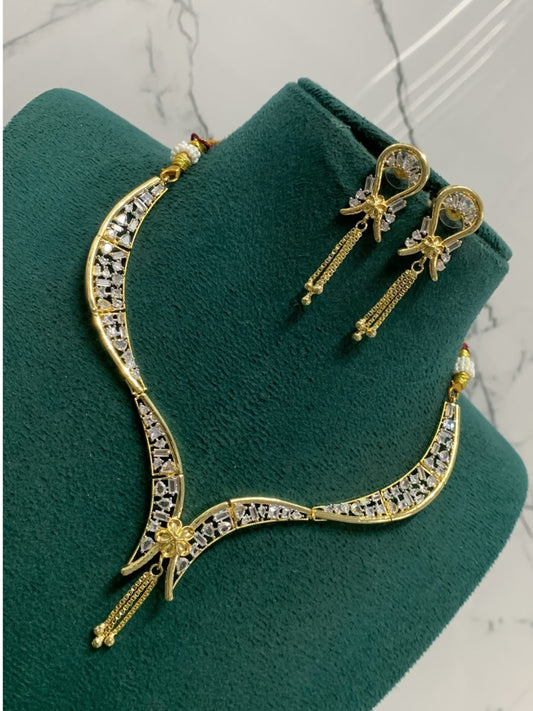 Ishhaara Designer Ad Studded Necklace