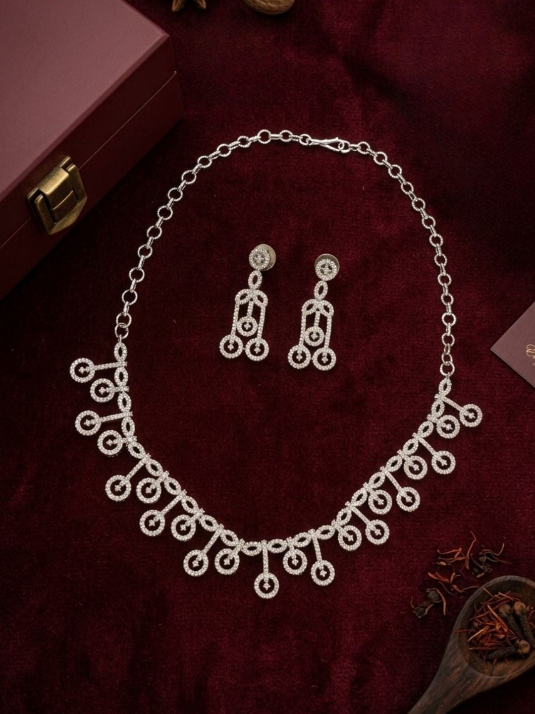 Ishhaara Designer American Diamond Necklace