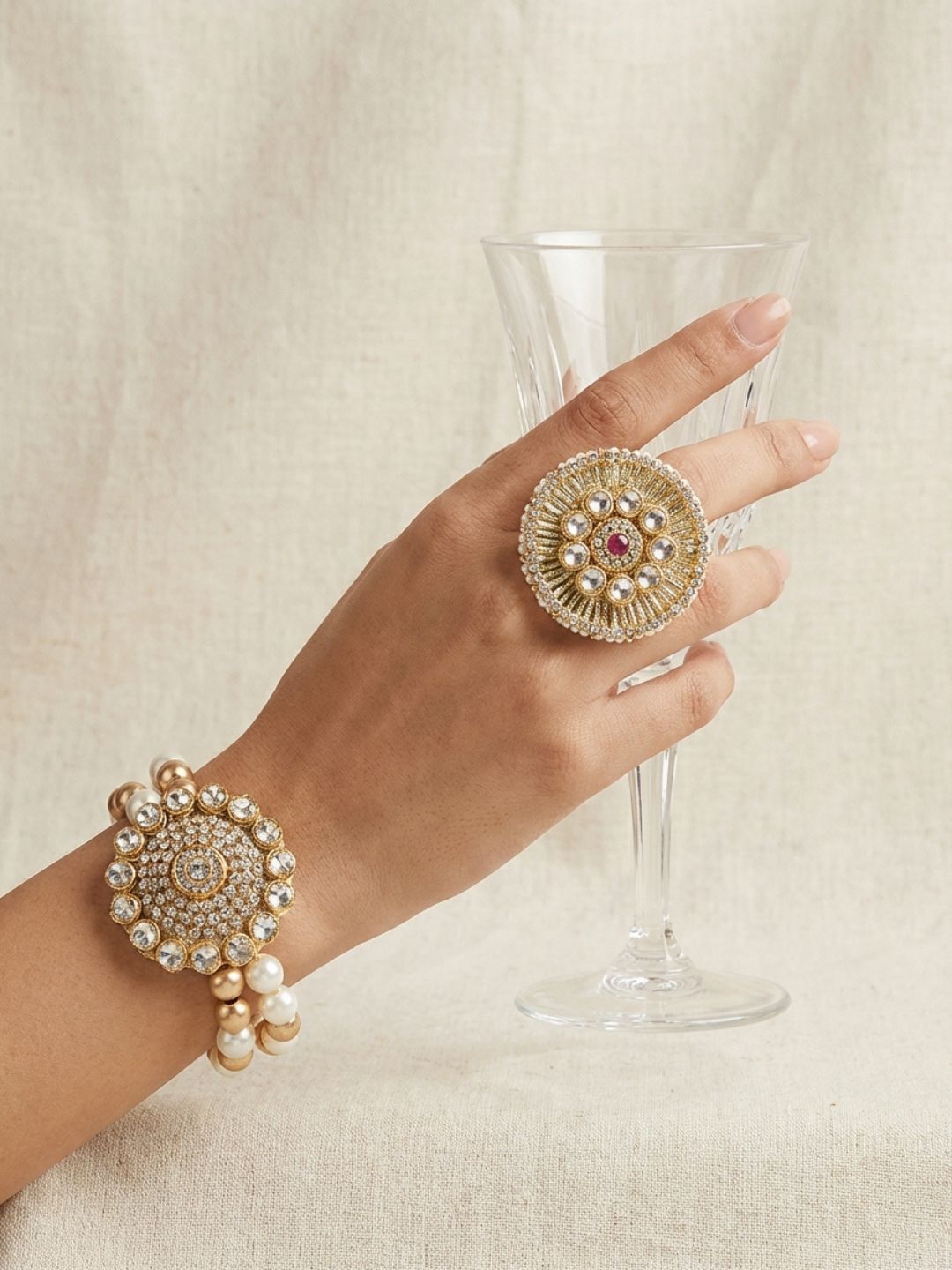 Ishhaara Designer Bracelet And Ring Combo