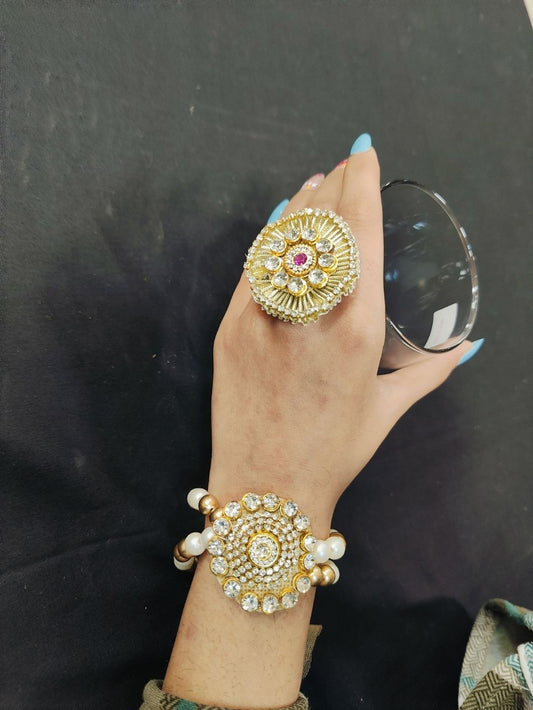 Ishhaara Designer Bracelet And Ring Combo