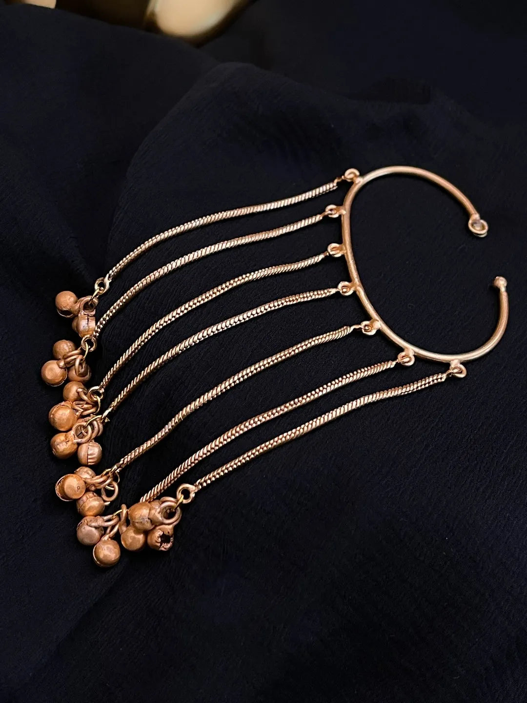 Ishhaara Designer Brass Ghunghroo Earcuff Earrings