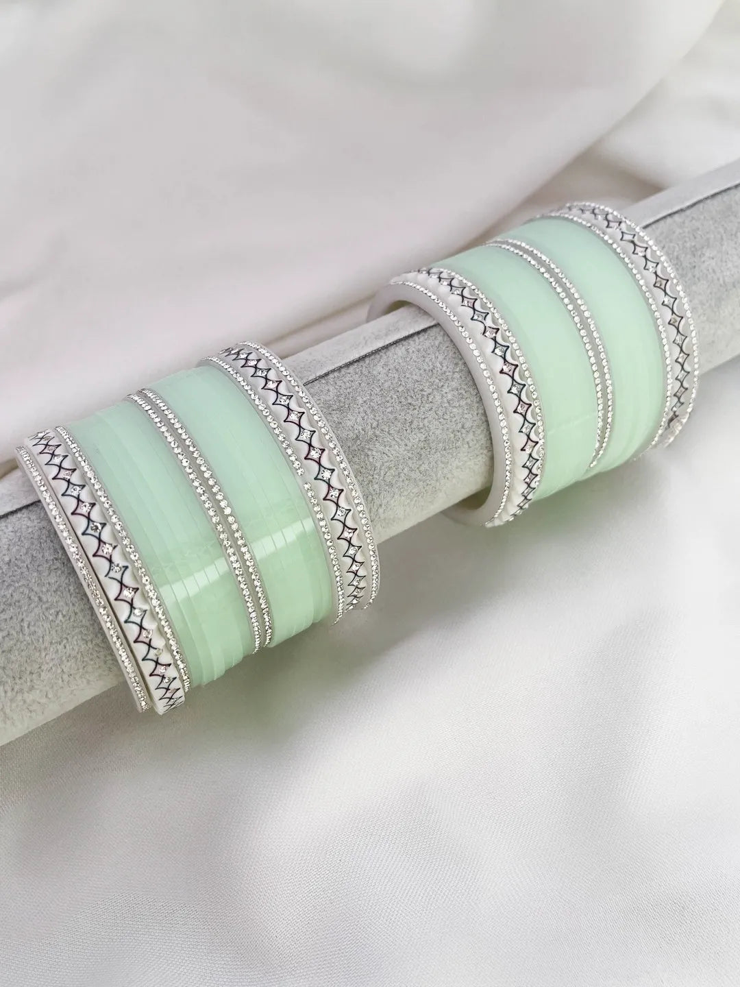 Ishhaara Designer Evil Eye Studded Pastel Colored Short Chooda
