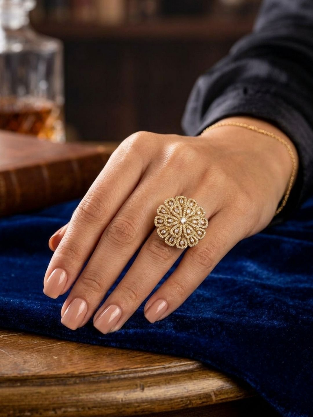 Ishhaara Designer Floral Ring