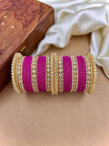 Ishhaara Designer Kundan Studded Dotted Bangle Chooda