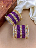 Ishhaara Designer Kundan Studded Dotted Bangle Chooda