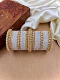 Ishhaara Designer Kundan Studded Dotted Bangle Chooda