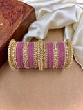 Ishhaara Designer Kundan Studded Dotted Bangle Chooda
