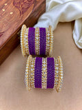 Ishhaara Designer Kundan Studded Dotted Bangle Chooda