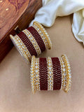 Ishhaara Designer Kundan Studded Dotted Bangle Chooda