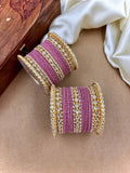 Ishhaara Designer Kundan Studded Dotted Bangle Chooda