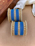 Ishhaara Designer Kundan Studded Dotted Bangle Chooda