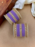 Ishhaara Designer Kundan Studded Dotted Bangle Chooda