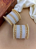 Ishhaara Designer Kundan Studded Dotted Bangle Chooda