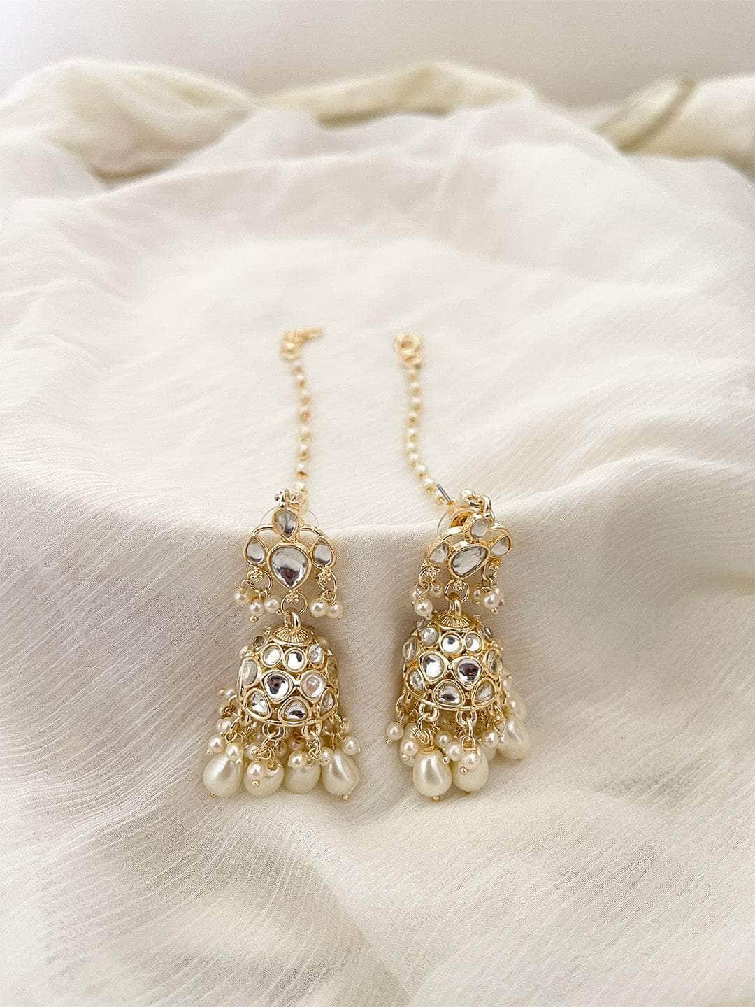 Ishhaara Designer Kundan Studded Jhumka