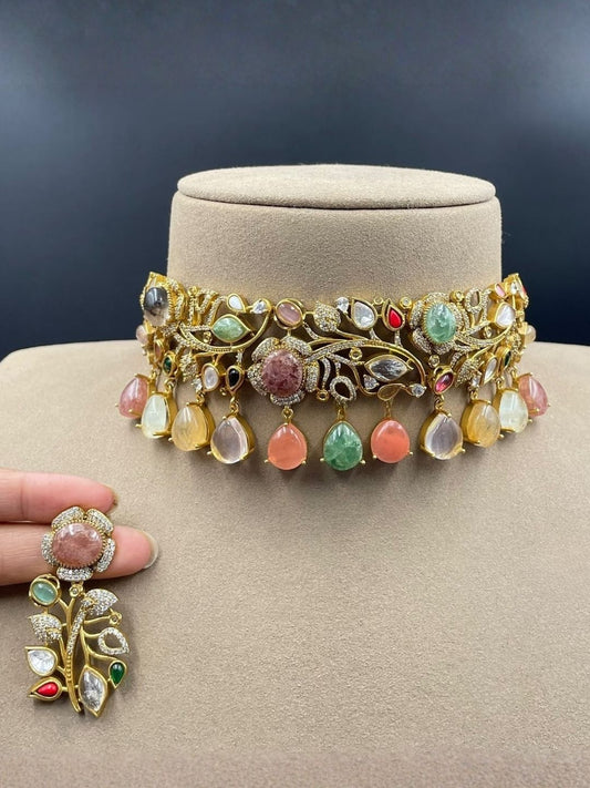 Ishhaara Designer Navratna Choker