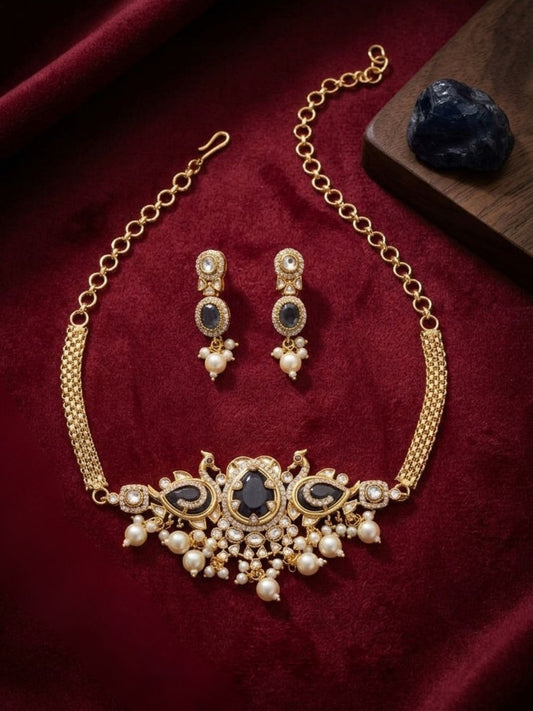 Ishhaara Designer Peacock Necklace