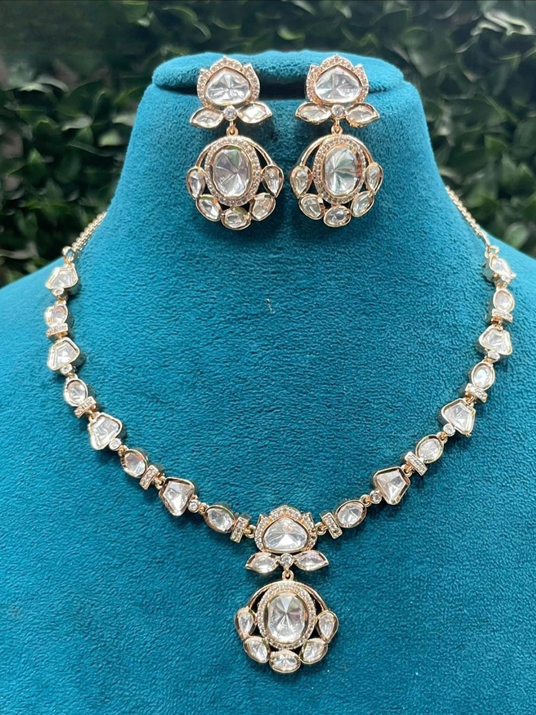 Ishhaara Designer Polki Kundan Stone Necklace