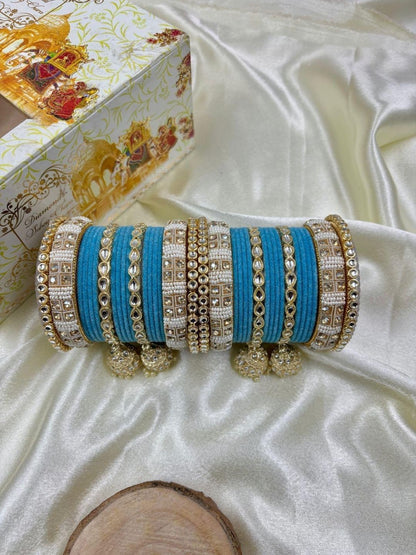 Ishhaara Designer Velvet Bangle Studded Bridal Chooda