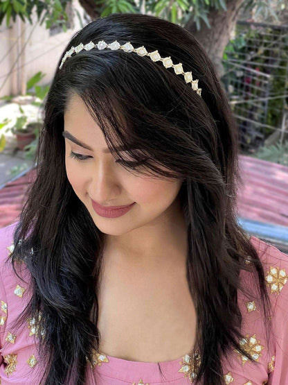 Ishhaara Diamond Kundan Hair Band