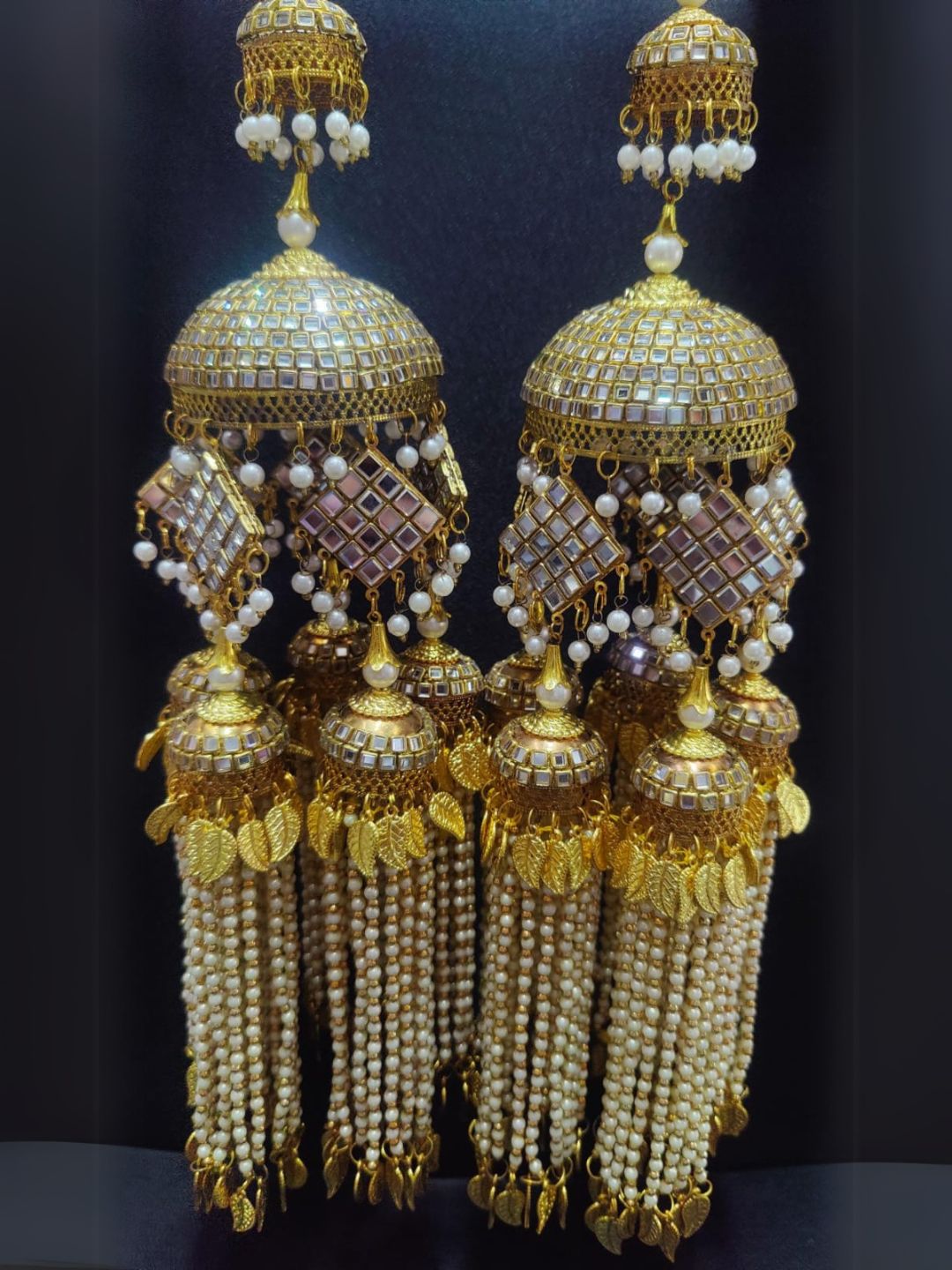 Ishhaara Diamond Shaped Kundan Studded Majestic Golden Bridal Kaleera