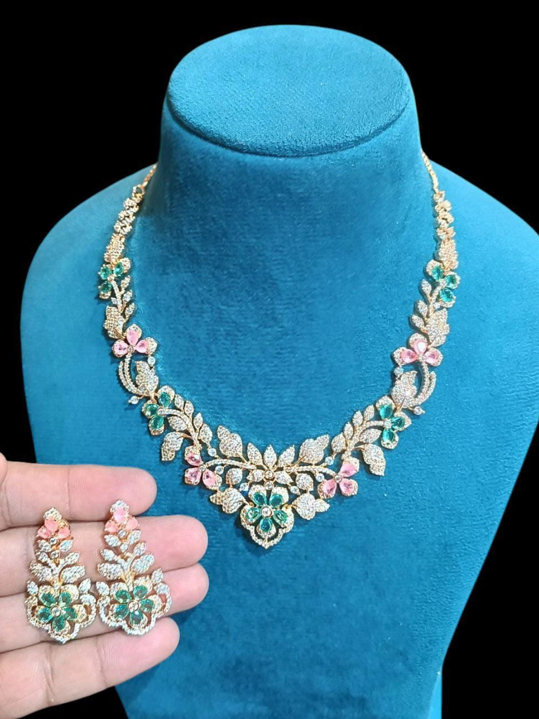 Ishhaara Diamond Studded Pastel Necklace