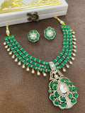 Ishhaara Diamonds Designer Necklace And Earring Set