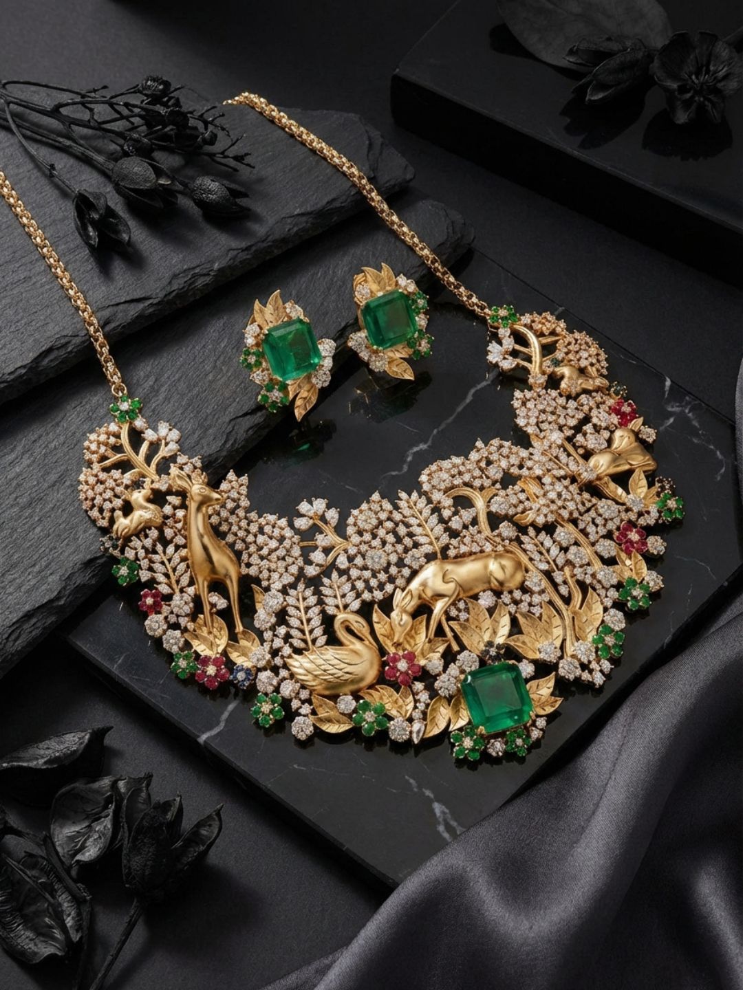 Ishhaara Diorama Foret Enchantee Necklace