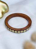 Ishhaara Dot Patterned Handcrafted Wooden Bangle